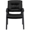 Emma and Oliver Faux Leather Executive Reception Chair with Powder Coated Frame